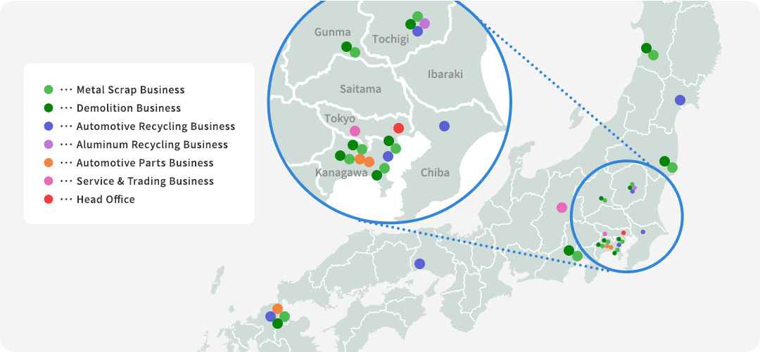 Locations in Japan